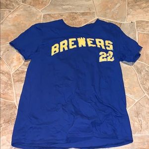 MLB Brewers #22 Yelich Shirt